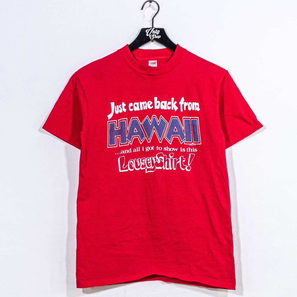 Hawaii Souvenir Graphic T-Shirt Hanes Beefy-T Men’s Small 70s Vintage